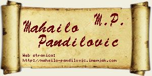Mahailo Pandilović vizit kartica